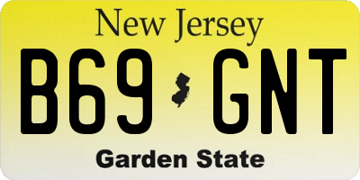 NJ license plate B69GNT