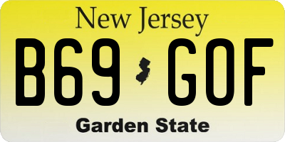 NJ license plate B69GOF