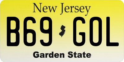NJ license plate B69GOL