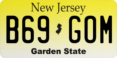 NJ license plate B69GOM