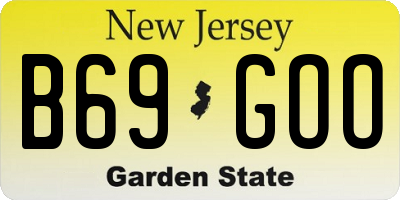 NJ license plate B69GOO