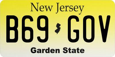 NJ license plate B69GOV