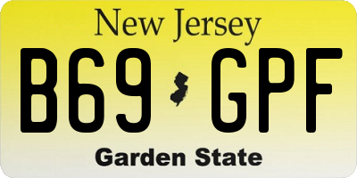NJ license plate B69GPF