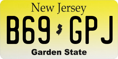 NJ license plate B69GPJ