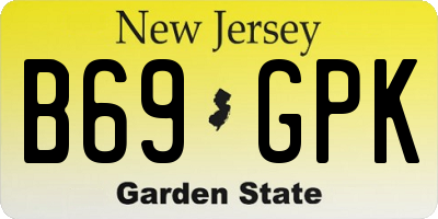 NJ license plate B69GPK