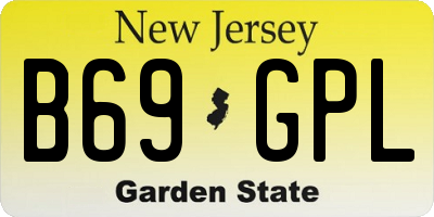 NJ license plate B69GPL