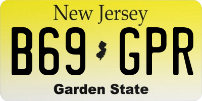 NJ license plate B69GPR