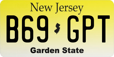 NJ license plate B69GPT