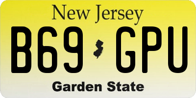 NJ license plate B69GPU