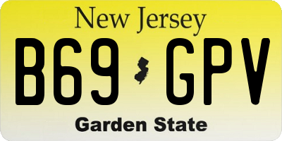 NJ license plate B69GPV