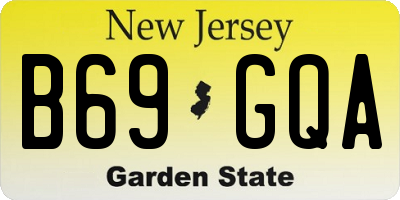NJ license plate B69GQA