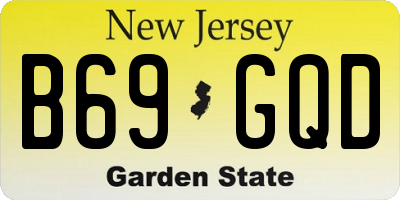 NJ license plate B69GQD