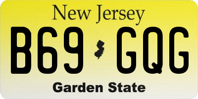 NJ license plate B69GQG