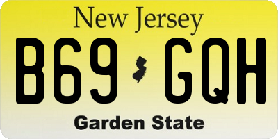 NJ license plate B69GQH