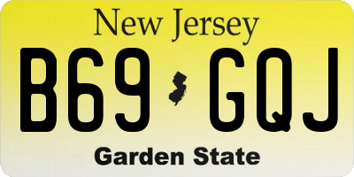 NJ license plate B69GQJ