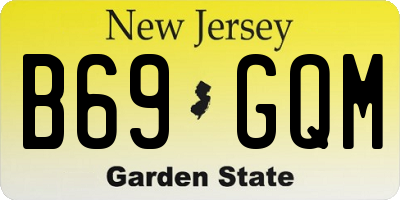 NJ license plate B69GQM
