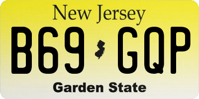 NJ license plate B69GQP