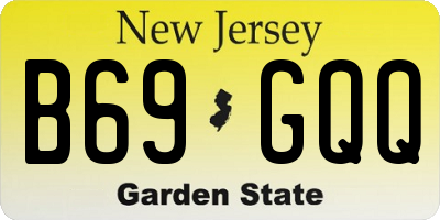 NJ license plate B69GQQ