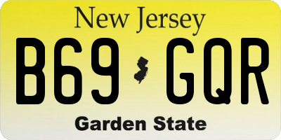 NJ license plate B69GQR
