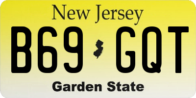 NJ license plate B69GQT
