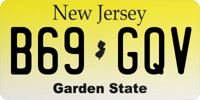 NJ license plate B69GQV