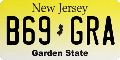 NJ license plate B69GRA