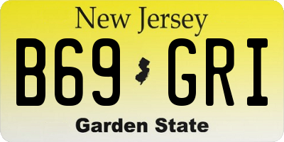 NJ license plate B69GRI