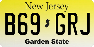 NJ license plate B69GRJ