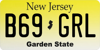 NJ license plate B69GRL