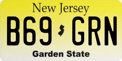 NJ license plate B69GRN