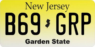 NJ license plate B69GRP