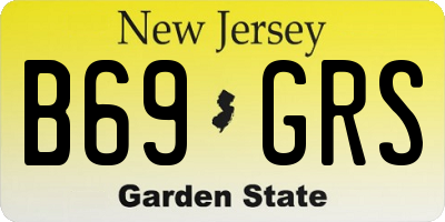 NJ license plate B69GRS