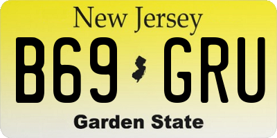 NJ license plate B69GRU