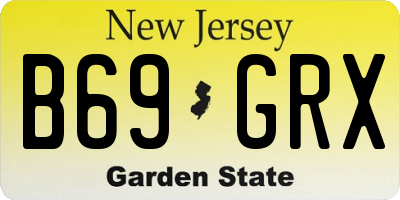 NJ license plate B69GRX