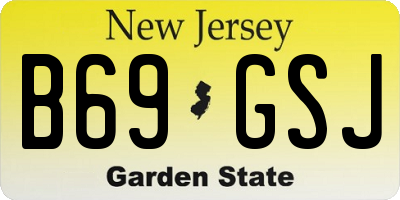NJ license plate B69GSJ