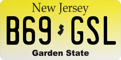 NJ license plate B69GSL