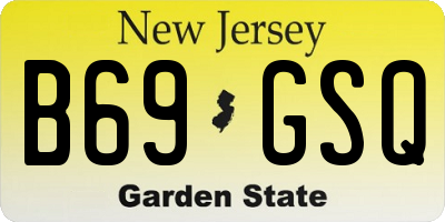 NJ license plate B69GSQ