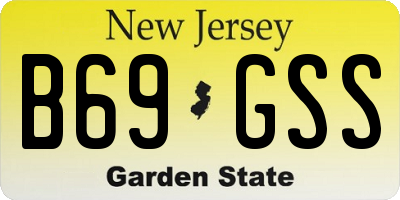 NJ license plate B69GSS