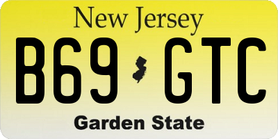 NJ license plate B69GTC