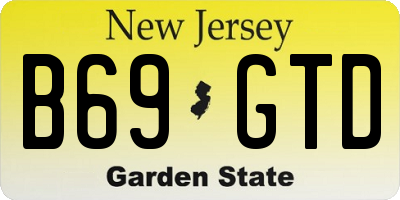 NJ license plate B69GTD