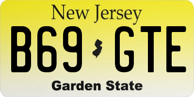 NJ license plate B69GTE
