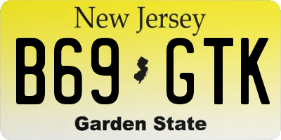 NJ license plate B69GTK