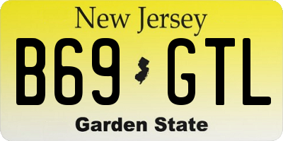 NJ license plate B69GTL