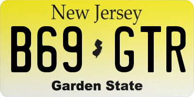 NJ license plate B69GTR