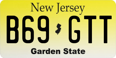 NJ license plate B69GTT