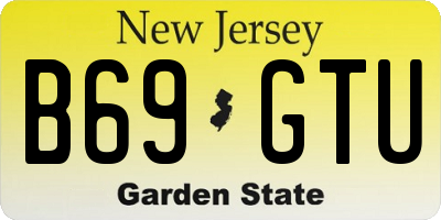 NJ license plate B69GTU