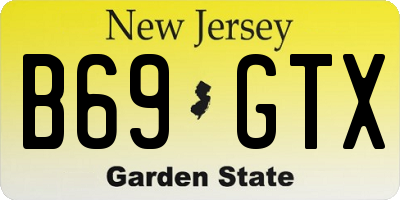 NJ license plate B69GTX