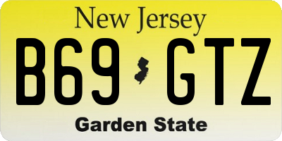 NJ license plate B69GTZ