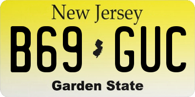 NJ license plate B69GUC