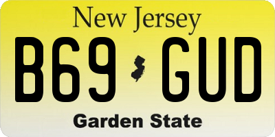NJ license plate B69GUD